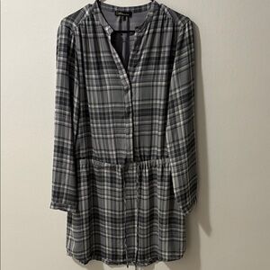 Plaid Long Sleeve Dress